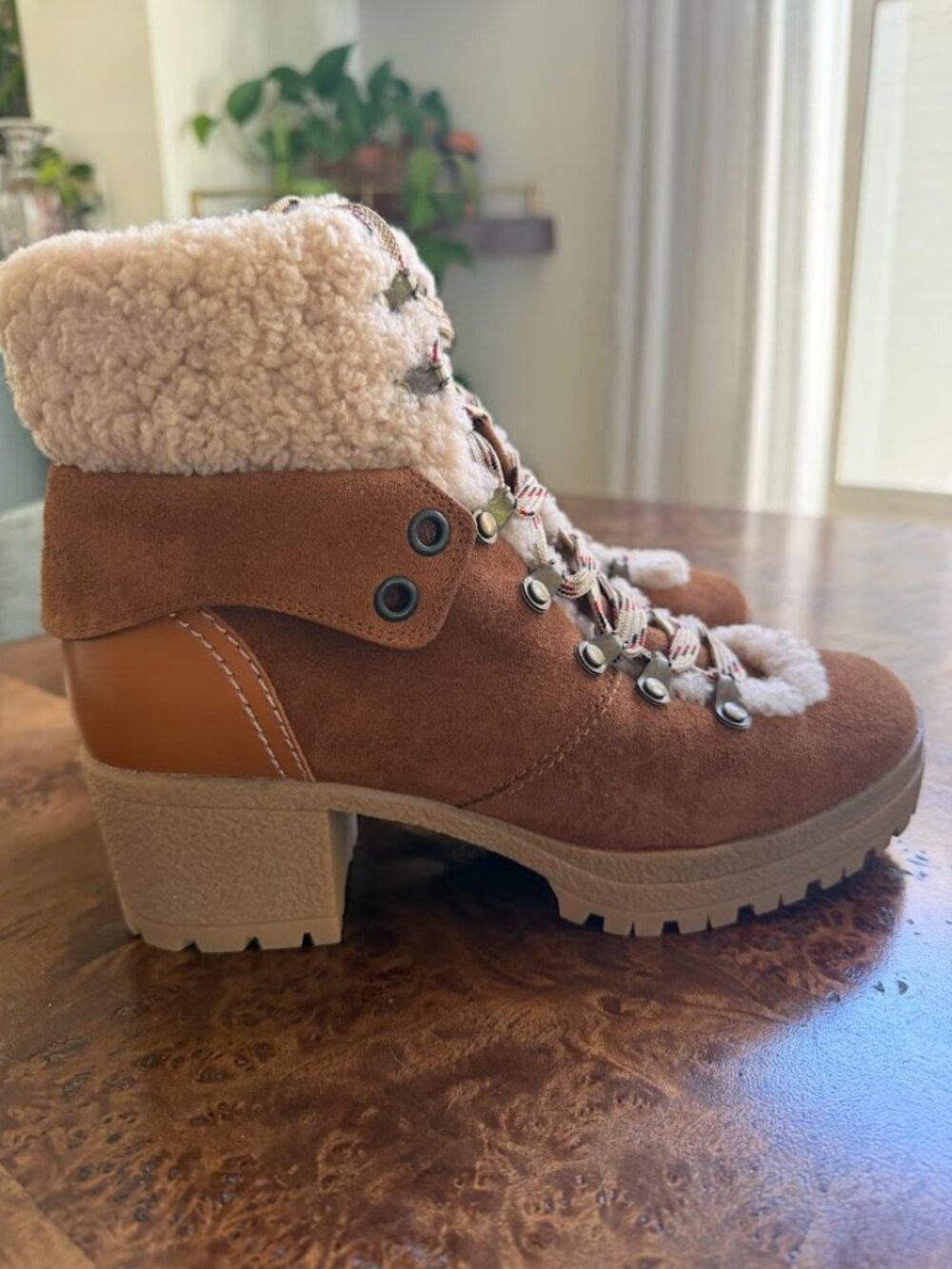 See By Chloe Eileen Lace Up Ankle Boots, Tan, Size 39